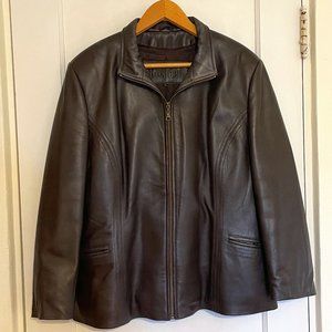 Vintage Rosleen Brown Leather Jacket with Removable Inner Vest